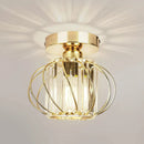 plafonnier moderne en cristal avec éclairage industriel led