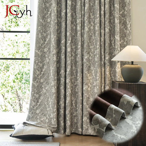 Rideau occultant floral style moderne pour salon chambre - vue 2 sur 9