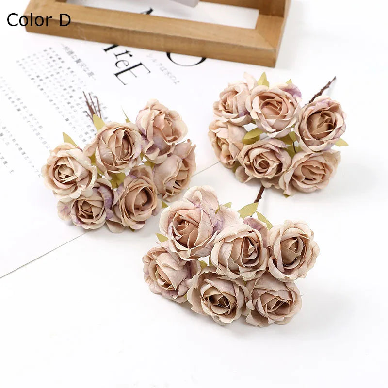 mini bouquet de roses artificielles pour décoration florale - vue 14 sur 15