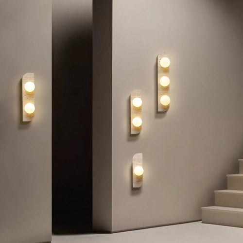 applique murale en pierre naturelle avec verre pour intérieur - vue 3 sur 9