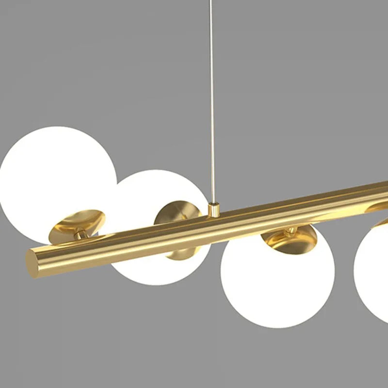 lustre créatif en verre pour bar et restaurant avec fil réglable - vue 5 sur 9