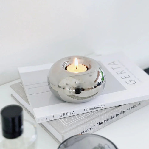 bougeoir circulaire en céramique pour décoration moderne et cadeaux - vue 3 sur 8