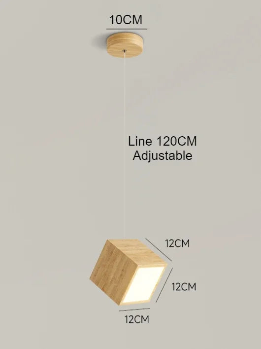 suspension en bois créatif design nordique pour décoration intérieure - vue 10 sur 10