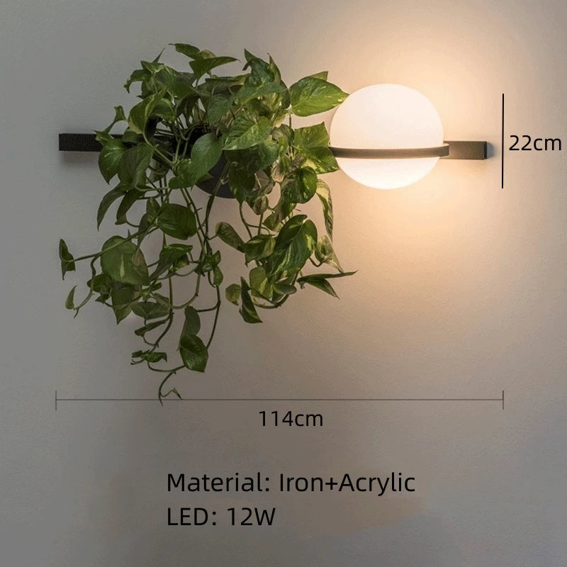 lustre moderne nordique avec pot de fleur led suspendu - vue 14 sur 18