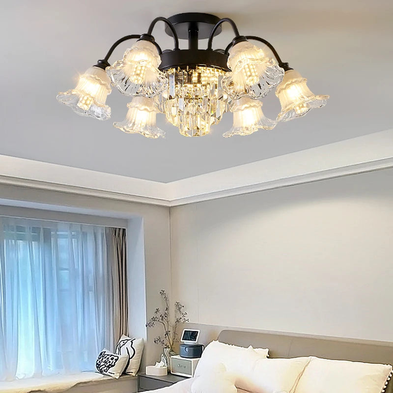 lustre rétro en cristal pour décoration intérieure élégante - vue 4 sur 18