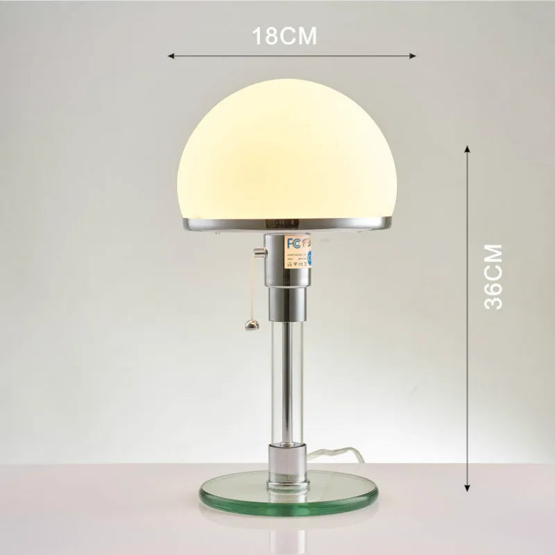 lampe à poser design simple en verre pour lecture et études - vue 8 sur 8