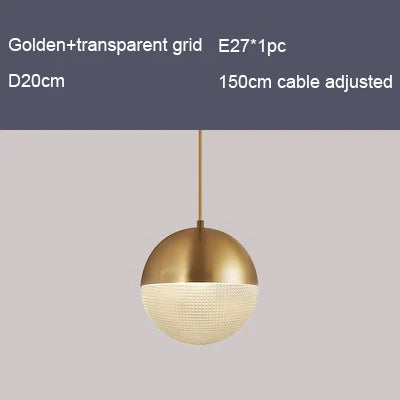 suspension nordique en verre à carreaux pour décoration moderne - vue 12 sur 12