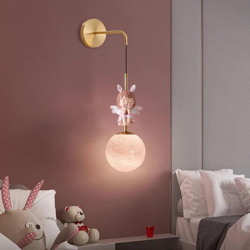 applique murale ange moderne pour chambre d'enfant décorative - vue 3 sur 18