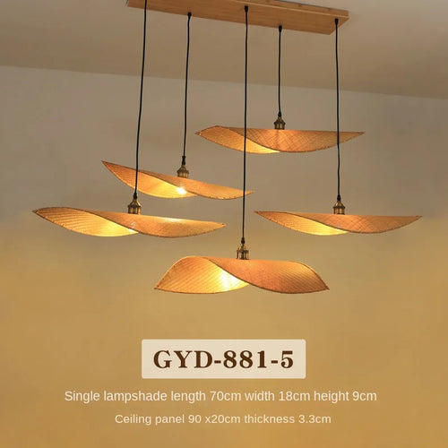 lustre en bambou style japonais pour décoration zen asiatique