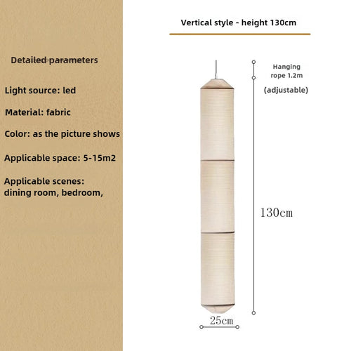 suspension cylindrique en tissu pour décoration intérieure élégante - vue 12 sur 12