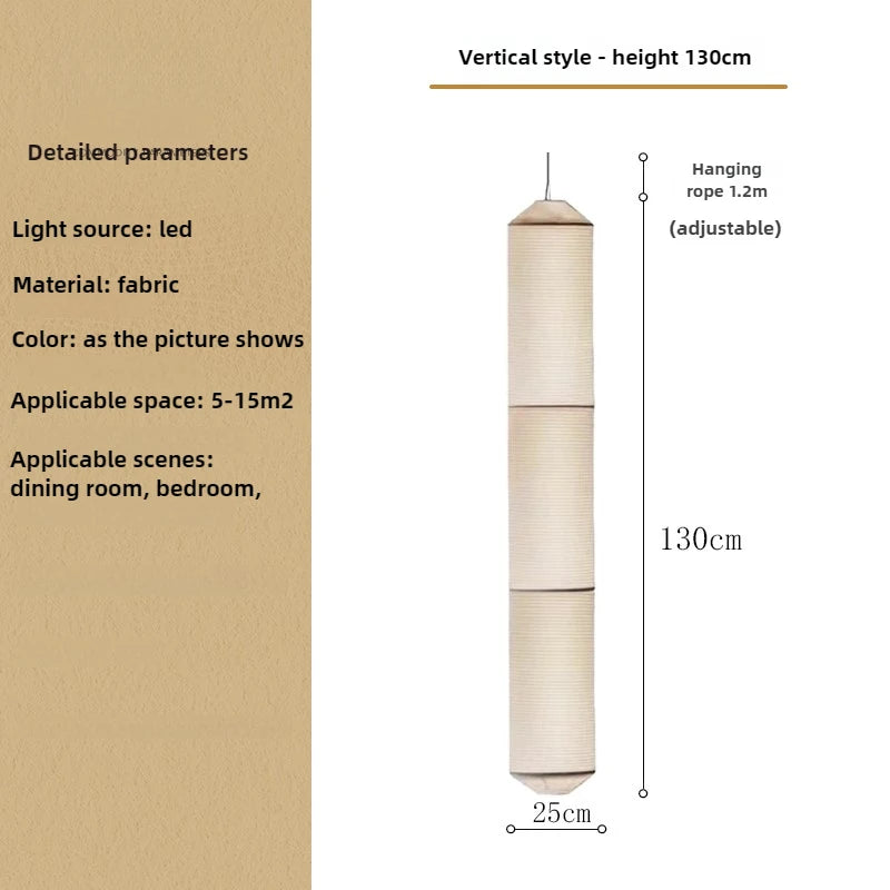 suspension cylindrique en tissu pour décoration intérieure élégante - vue 12 sur 12