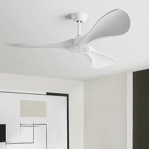 ventilateur de plafond moderne à trois pales avec lumière et télécommande - vue 2 sur 11