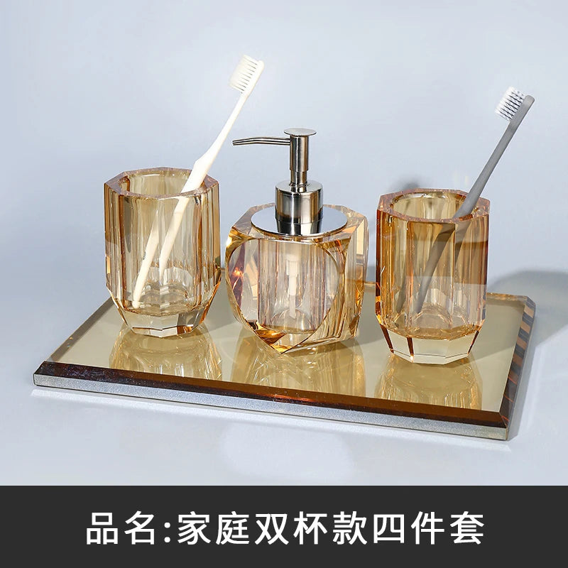 ensemble de produits de toilette en cristal et verre - vue 11 sur 18