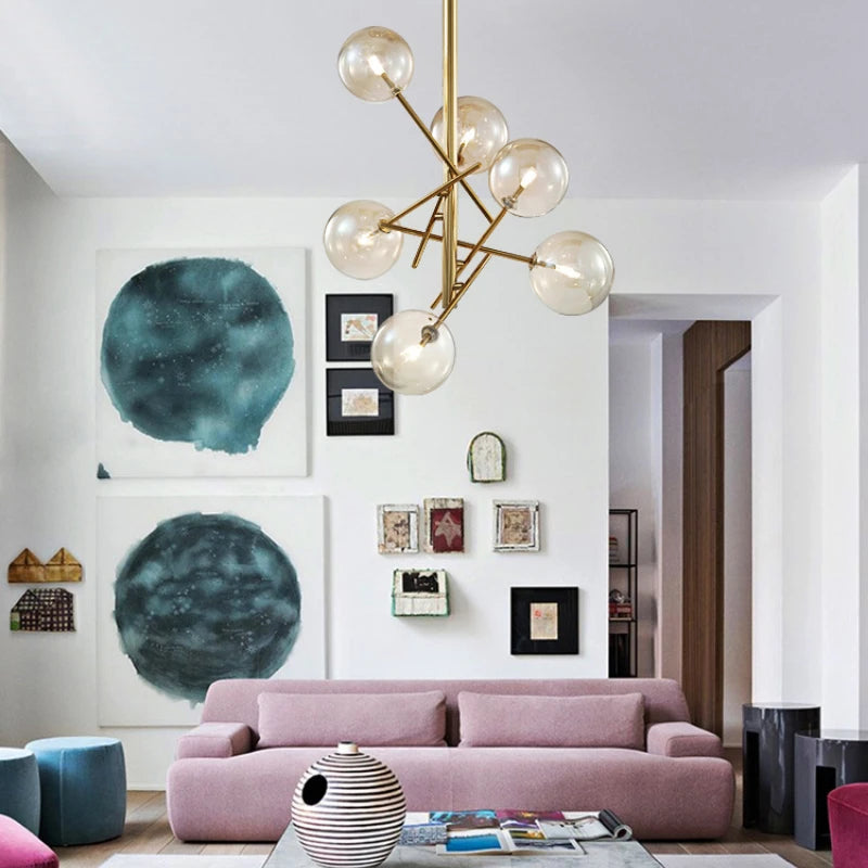 lustre nordique créatif pour salon bureau et étude - vue 4 sur 10