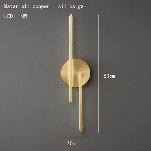 laiton led applique murale minimaliste pour restaurant