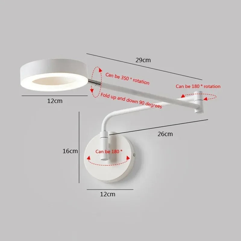 Applique murale pliante LED bois télescopique - vue 6 sur 10