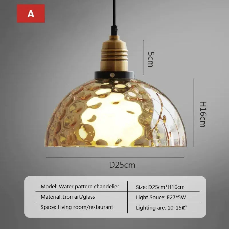 suspension vintage en verre pour décoration intérieure élégante