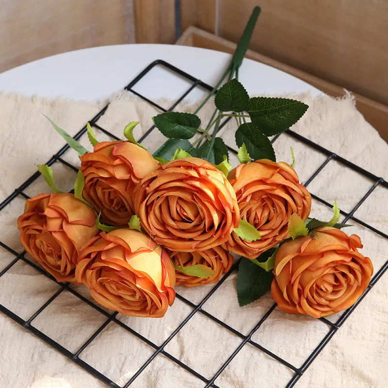 bouquets de roses artificielles pour décoration de mariage et artisanat