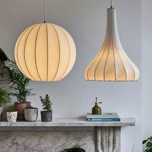 suspension en soie à led style nordique pour intérieur élégant - vue 3 sur 7