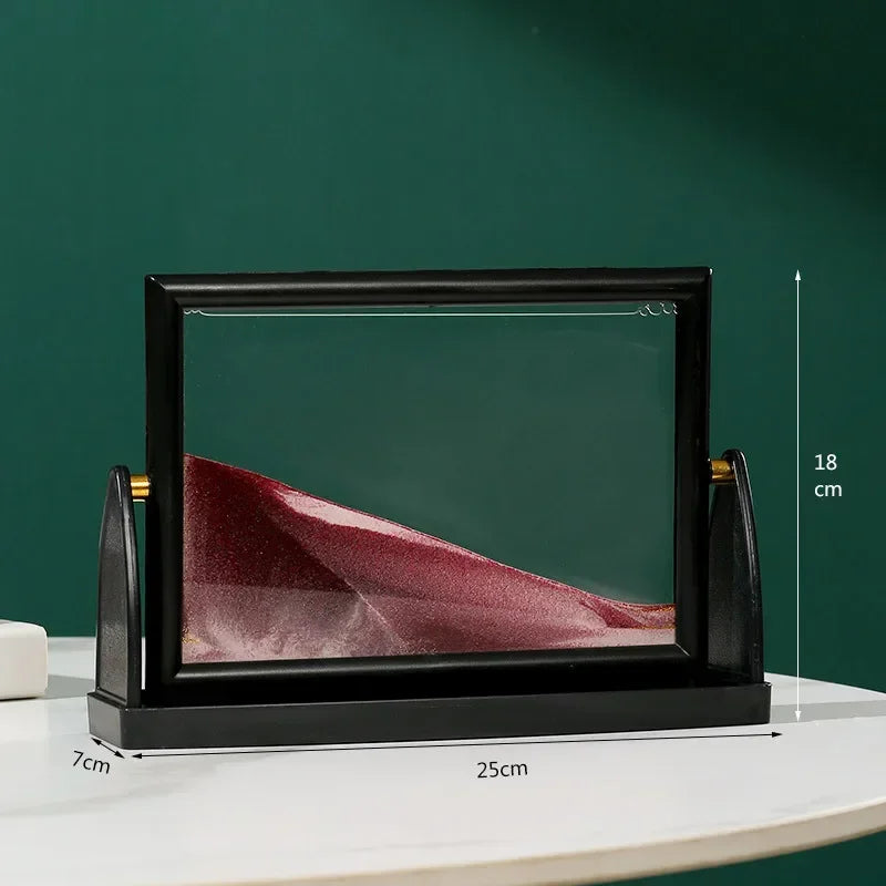 paysage de sable rotatif en verre 3D créatif décoratif