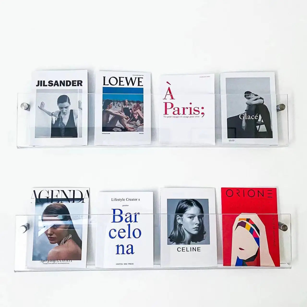 support mural en acrylique transparent pour magazines et livres - vue 5 sur 10