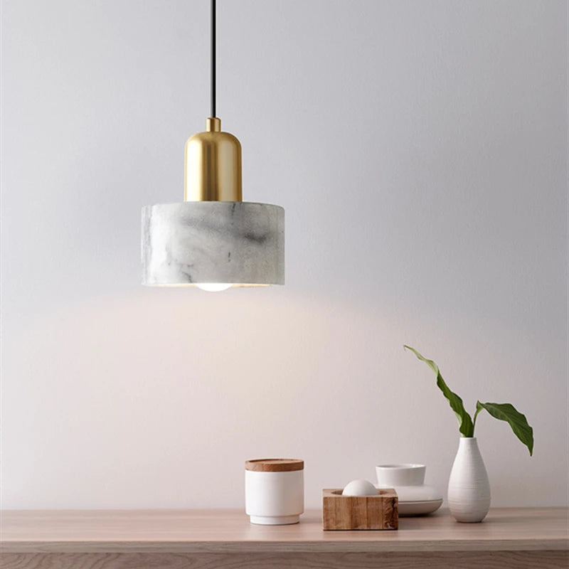 suspension modernes en marbre nordique pour décor loft - vue 5 sur 9