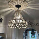 lustre en perles de bois style bohème nordique et rural américain