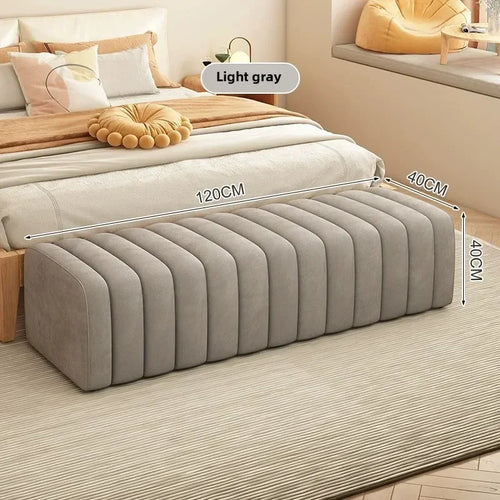 banc à chaussures design moderne avec repose pieds doux et confortable