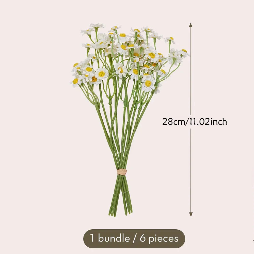 60 têtes de marguerites artificielles pour décorations diverses - vue 3 sur 8