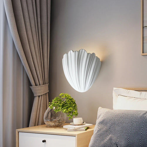 applique murale en coquille de gypse led moderne et créative