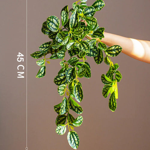 plantes artificielles suspendues en rotin pour décoration intérieure - vue 10 sur 12