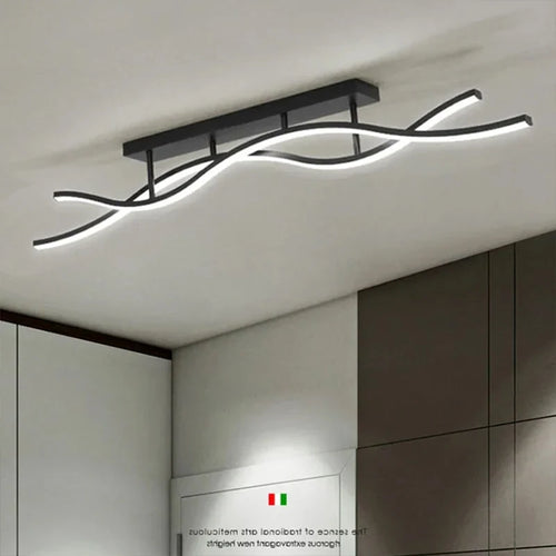 Plafonnier LED moderne pour salon salle à manger couloir allée ligne formes plafonnier décor à la maison luminaire intérieur Lustre