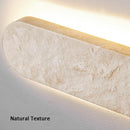 Applique Murale Scandinave Couloir Cour Entrée Moderne Pierre Naturelle Extérieure Beige 40CM LED Étanche