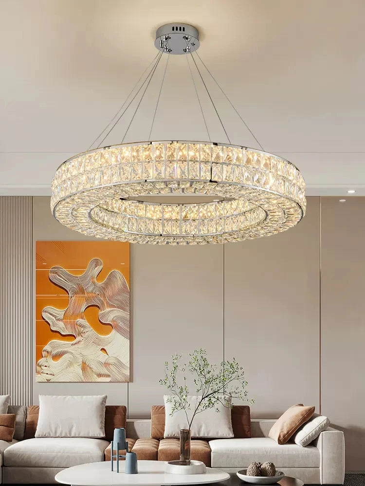 lustre en cristal moderne pour décoration intérieure de luxe - vue 6 sur 20