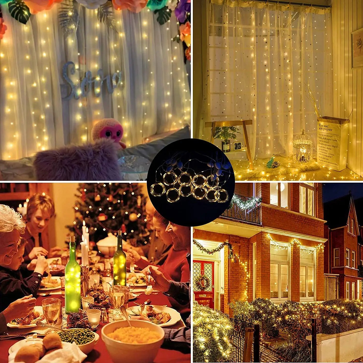 guirlande lumineuse led avec télécommande et 8 modes décoratifs - vue 5 sur 8