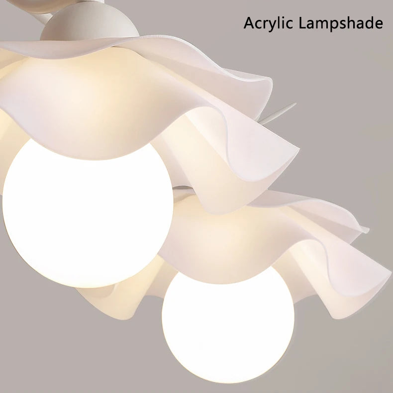 Lustre à fleurs nordique pour chambre d'enfant - vue 6 sur 7
