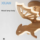 lustre dinosaure en bois pour chambre enfant et salle de jeux