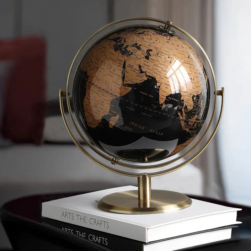 globe multilingue sur support métal pour décoration et enseignement géographique - vue 5 sur 8