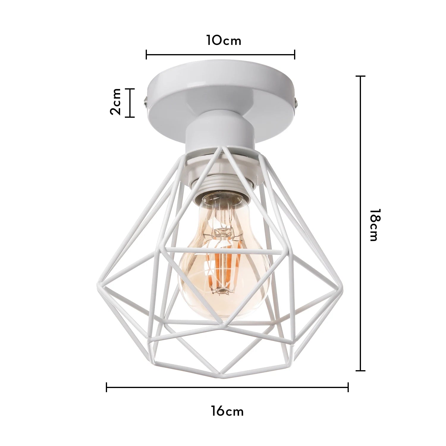 plafonnier encastré rustique industriel vintage en métal pour intérieur créatif - vue 12 sur 20