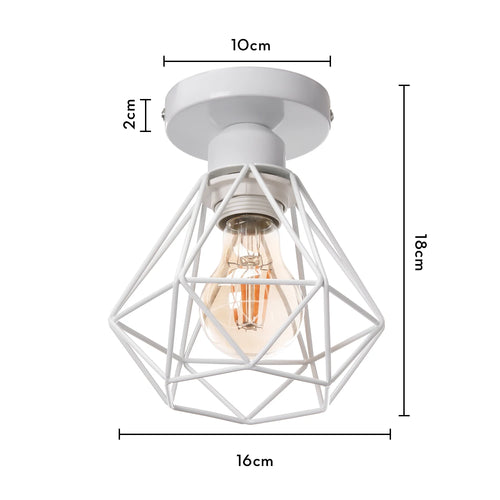 plafonnier encastré rustique industriel vintage en métal pour intérieur créatif - vue 12 sur 20