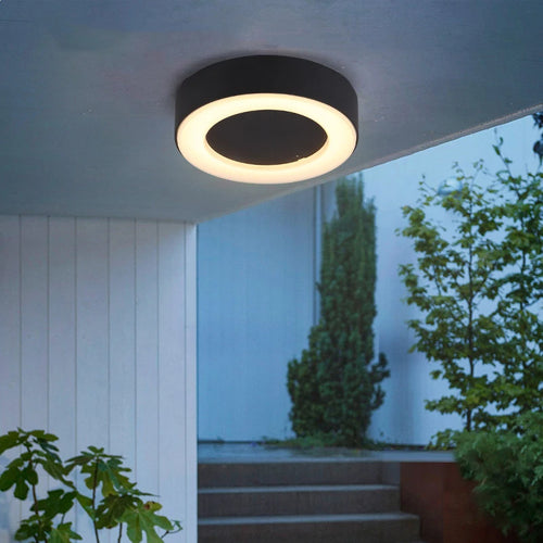 Round / Oval LED Moisture Proof Ceiling Lamp IP65 Waterproof Bathroom Outdoor Garden Yard Lamp, 12W/18W Modern Wall Lamp Light - vue 2 sur 9