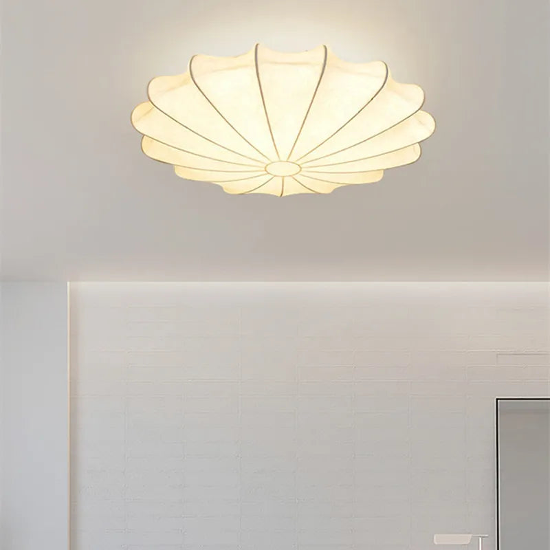 Plafonnier japonais art rond lumière soie lumière minimaliste plafonnier chambre lampe salon personnalité nelson lampe