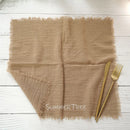 Serviettes de table gaze de coton style rustique