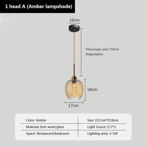 suspension moderne en verre design pour décoration intérieure - vue 15 sur 23