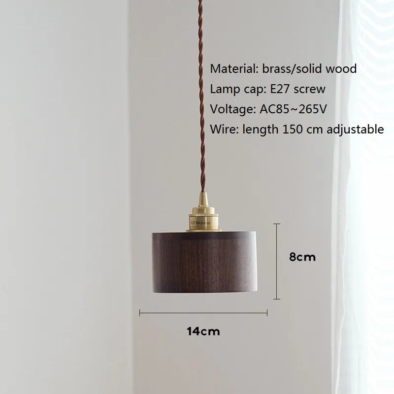 suspension LED en bois au design nordique moderne - vue 10 sur 10