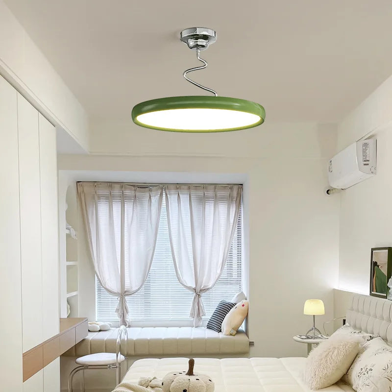 lustre moderne simple style nordique en aluminium avec lumières LED - vue 4 sur 18