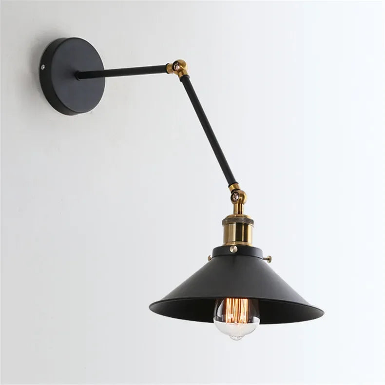 applique murale loft industriel rétro bras long luminaria led - vue 8 sur 8