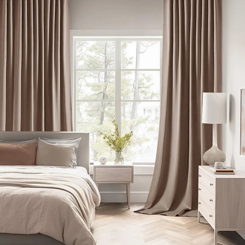 Rideau uni moderne pour salon et chambre fenetre