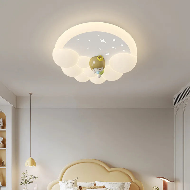 plafonnier led moderne nuages bulles pour chambre enfant - vue 4 sur 10