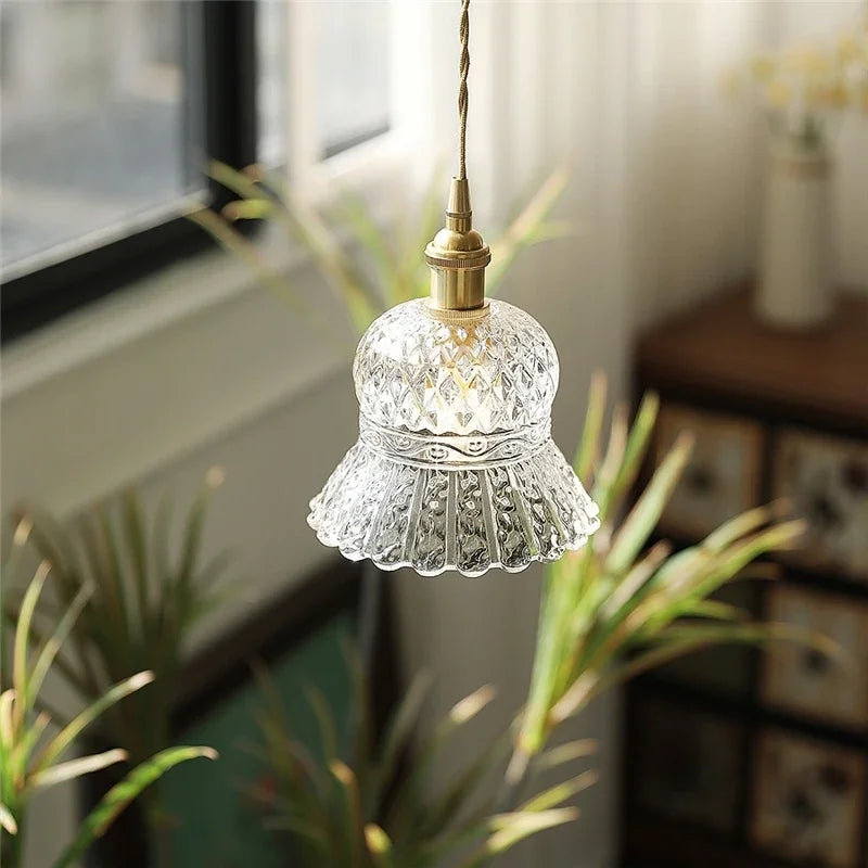 suspension en verre transparent pour éclairage moderne et décoratif - vue 3 sur 9